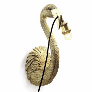 Wandlamp Gouden Flamingo - Dierenlamp - Wandlamp binnen - 50x20,5x19 cm